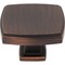Jeffrey Alexander 1-3/4" Overall Length Brushed Oil Rubbed Bronze Square Renzo Cabinet Knob 141L-DBAC - alternate 3